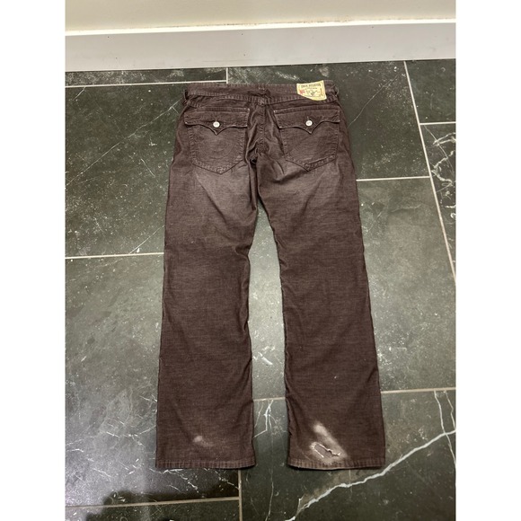 True Religion Other - True Religion Mens Corduroy Pants Brown Straight Leg Faded Distressed Size 36